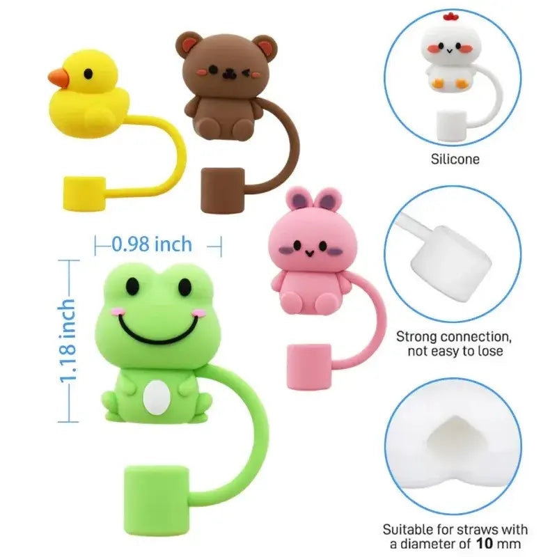 Cute Animals Straw Covers (5-pack) Stanley Cups 30oz & 40oz