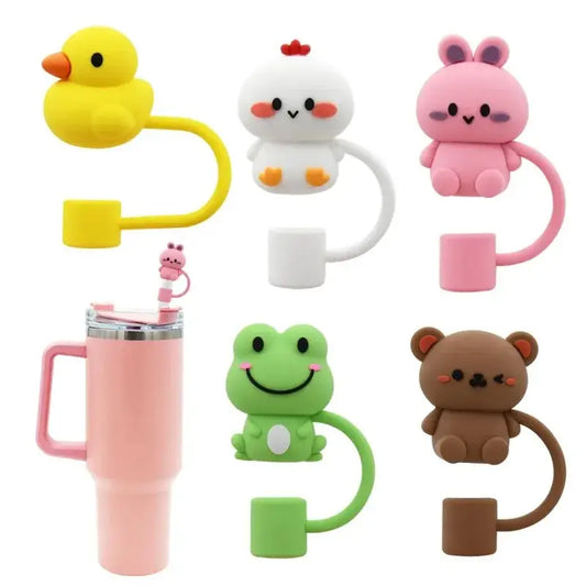 Cute Animals Straw Covers (5-pack) Stanley Cups 30oz & 40oz