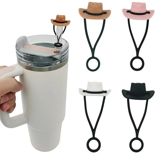 Cowboy Hat Straw Covers (4-pack) Cap for Stanley Cup 30oz & 40oz